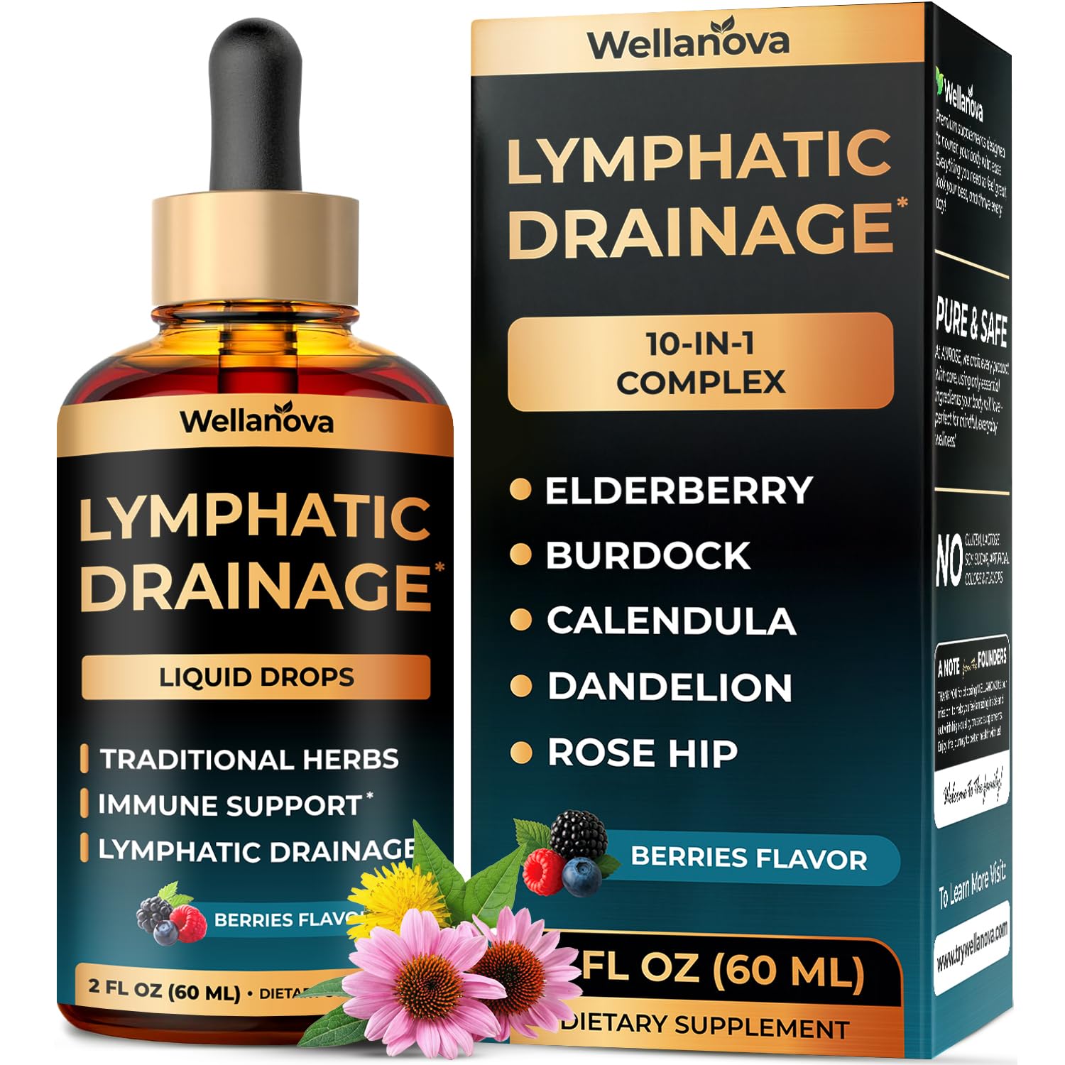 Amazon.com: Wellanova Lymphatic Drainage Drops - Organic